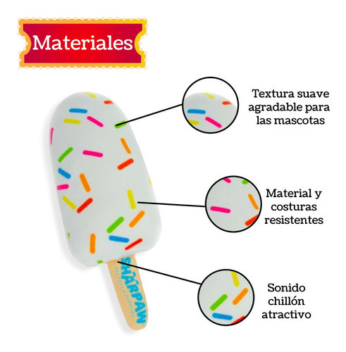 Paleta de gelo de brinquedo de pelúcia para animais de estimação com cor sonora, cor branca, design de paleta de gelo