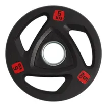 Comprar Imback IBK-DAG005 Disco 5 Kg Para Barra Olímpico Manijas 3 Agujeros Recubierto Color Negro