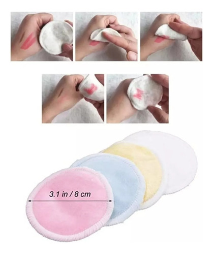 Almohadillas Desmaquillantes Microfibra Reutilizables 16pz