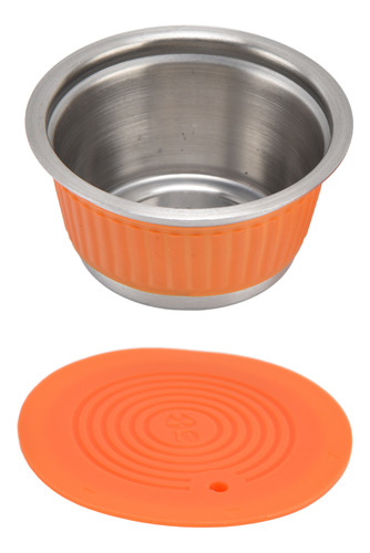 Juego De Cápsulas De Café Recargables De Color Naranja De Ac