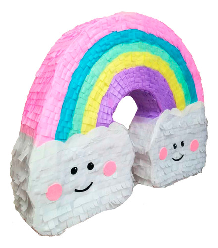 Piñata Arcoiris Colores, 70 Cm, Marca Piñatería Iñiguez.