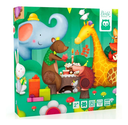 Puzzle Texturado Animal Party 16 Pcs - Vamos A Jugar