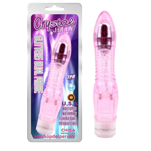 Sexshop Glitters Dual Jelly Vibrador Consolador Dildos Sexy