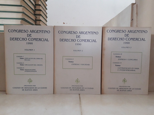 Congreso Argentino De Derecho Comercial. 3 Vols. Otaegui (p)