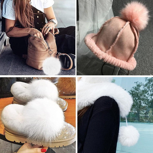 Pompones Para Gorro De Tejer Manualidades 16 Piezas 8cm A
