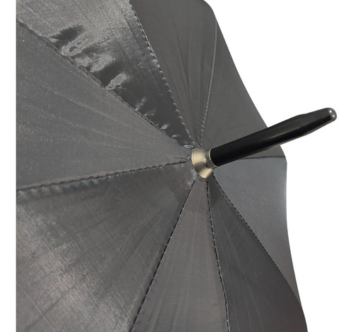 Guarda-chuva Portaria Preto Grande 110cm 8 Vareta Cabo Curvo