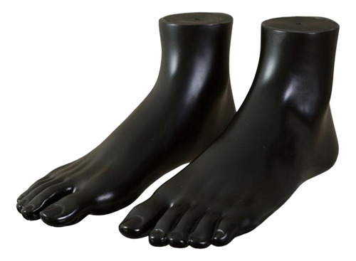 Pie De Mano Liso Negro Para Exhibir Anillos Zapatos