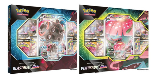 Box Coleção De Batalha Blastoise E  Venusaur Vmax -  Copag