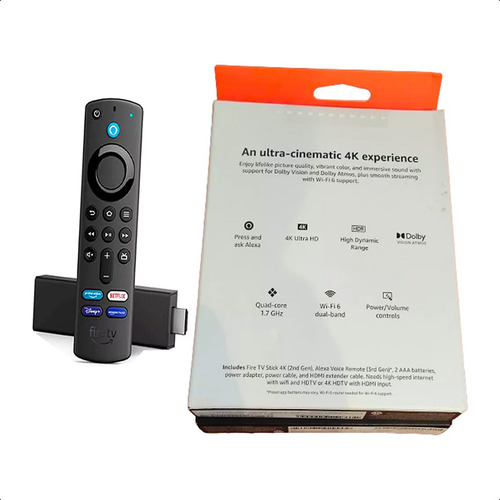 Fire Tv Stick 4k 2th Inclui Comandos Da Tv Com Atalhos Smart