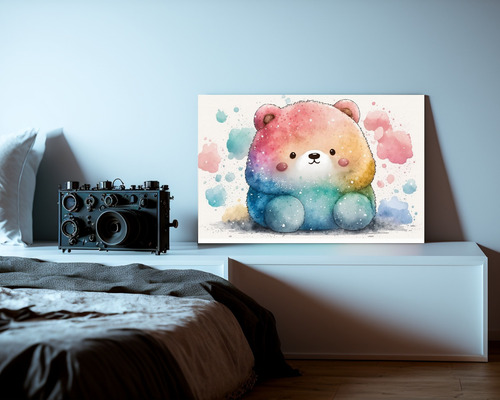Canvas Patrones Intensos Teddy Bear Pop Art 65x50cm