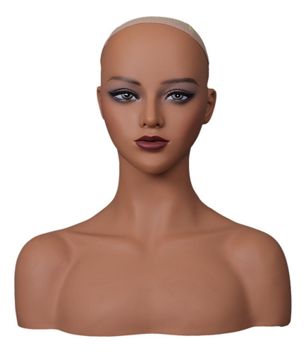 Cabeza De Maniquí Femenina Realista, Soporte De Exhibición