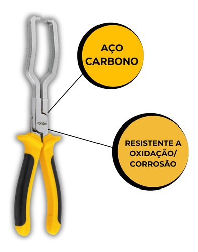 Alicate Para Filtro De Combustível Tipo Engate Rápido Vonder