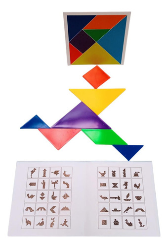 Juego Tangram En Cd Con Tarjetas Para Armar Figuras