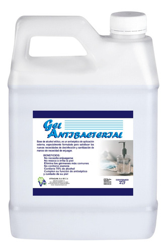 4lt Calidad Premium Gel Antibacterial Para Manos  Vitraquim 