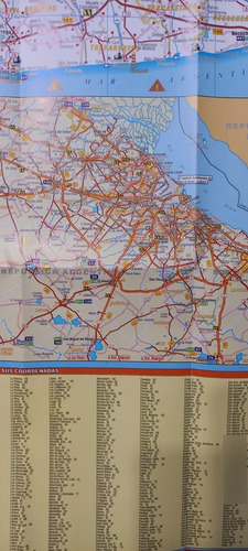 Mapa De Rutas Y Caminos De Buenos Aires 80x60cm Ideal Viaje