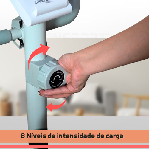 Bicicleta Ergométrica Vertical V1000 Connect Consport Branco