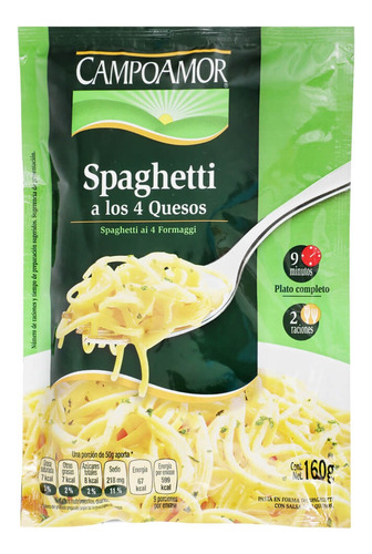 Spaghetti Instantáneo A Los 4 Quesos Campo Amor 160 G