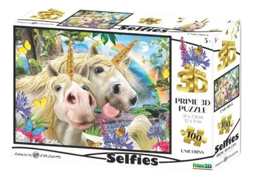 Puzzle Rompecabeza 100 Pzs Prime 3d Selfie De Unicornio10747