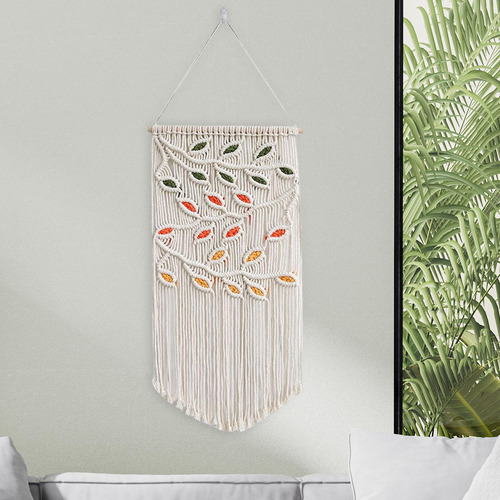 Nuevo Tapiz Rústico De Macramé For Colgar En La Pared, Borla