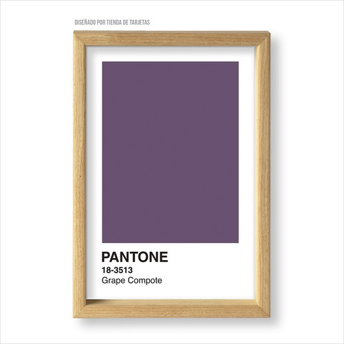 Imagen 6 de 9 de Cuadro Lámina Colores Pantone Marco Madera Nórdico + Vidrio