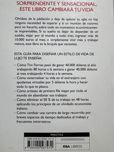 La Semana Laboral De 4 Horas De Timothy Ferriss Tapa Blanda