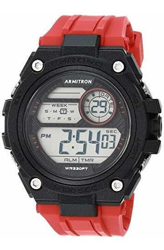 Reloj Armitron Sport Para Hombe De Cuarzo Color Rojo Con
