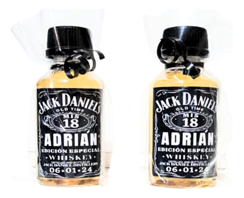 20 Souvenirs Temática Jack Daniels Personalizados Pet