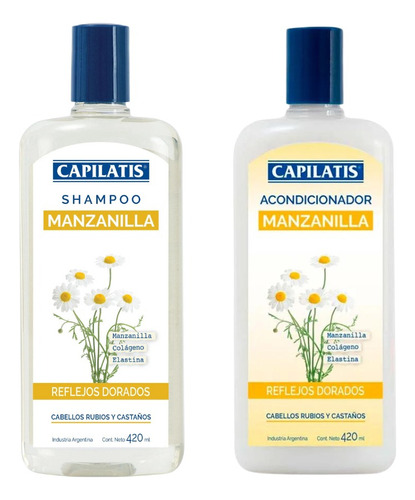 Shampoo + Acondicionador Capilatis Manzanilla Reflejos Dorad