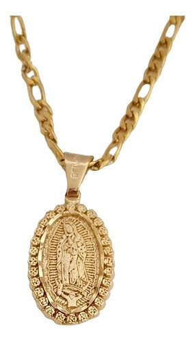 Collar Virgen Guadalupe Cadena Figaro 