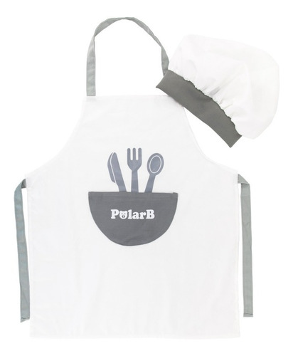 Delantal Y Gorro Mini Chef Niñas Y Niños Polar B Cocina