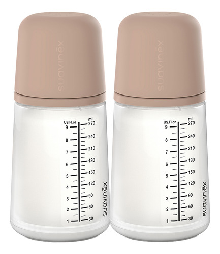 Biberones Anticolico 270ml/9oz Lactancia Zero 2pzs Suavinex Color Nude Set Biberones Zero Zero