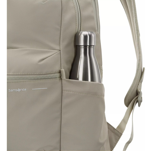 Mochila Samsonite Better Than Basics Para Laptop 15.6 21l Recycled Smart Sleeve Viaje Trabajo Compartimentos Acolchados Bolsillos Laterales Limestone Grey Liso