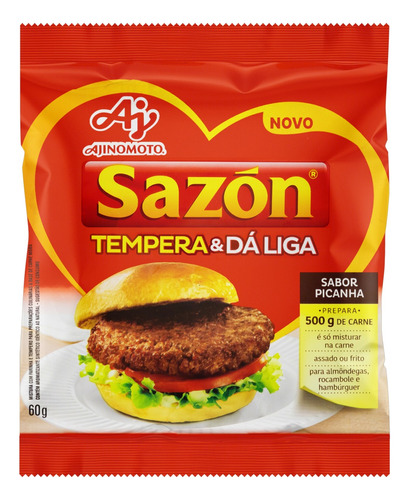 Farinha Picanha Sazón Tempera & Dá Liga Pacote 60g