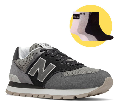 Zapatillas New Balance Hombre Ml574dch + Medias Cuo S Int