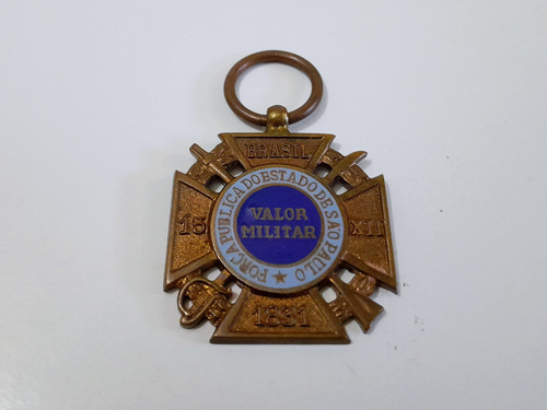 Medalha Valor Militar 10 Anos - Força Pública S P