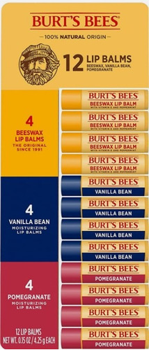 Bálsamo Labial Burts Bees Wax Lip Balm Cera De Abejas