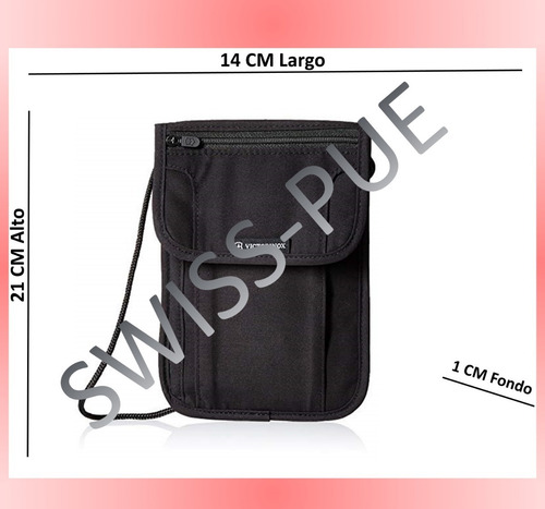 Imagen 5 de 7 de Mini Bolsa De Seguridad Negra,p/cuello, Victorinox(31171901)