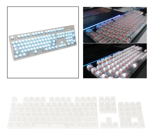 Keycaps De 104 Teclas Diy Totalmente Transparente