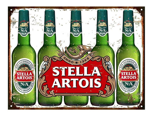 Cartel Chapa Publicidad Antigua Cerveza Stella Artois L589
