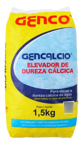 Gencálcio Elevador De Dureza Cálcica 1,5 Kg Para Piscina