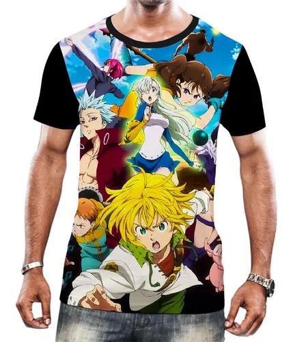 Camiseta Unissex Masculina The Seven Deadly Sins 2 Season Nanatsu