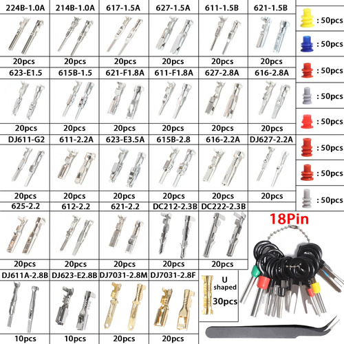 Kit Premium De Pasadores De Conector Automotriz 1-2.5 Mm