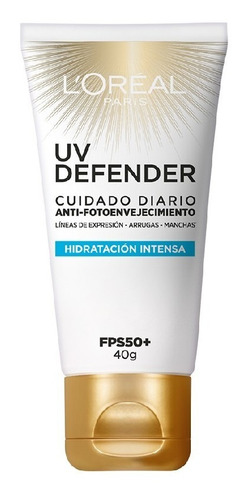 Crema Hidratante Loreal Uv Defender Hidratación Intensa 40ml