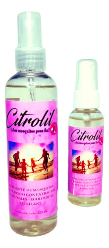 Repelente De Mosquitos Natural Citronela 125ml - 3 Pzas