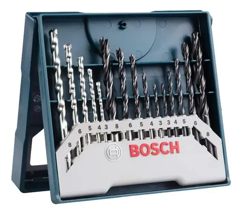 Bosch Jogo ​Brocas Alvenaria/metal/madeira 3-8 X-line 15 Pçs