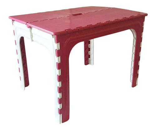 Mesa De Plástico Infantil Dobravél Rosa