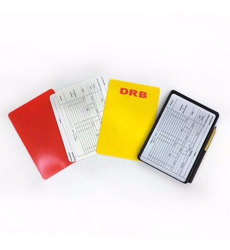 Tarjetas De Arbitro Drb X 2 Con Tarjeta Anotación Y Lápiz
