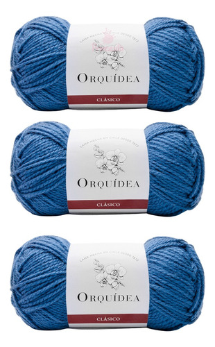 Lanas Clásica Orquídea Para Tejer - Pack 3 Ovillos