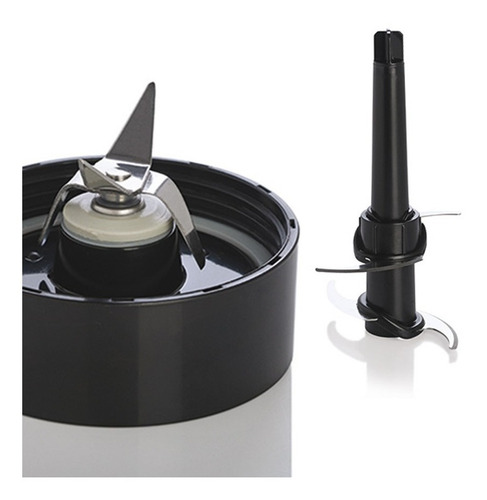 Imagen 8 de 9 de Licuadora/picadora portátil Liliana PicPlus AM312 1.2 L negra con jarra de plástico 220V - 240V