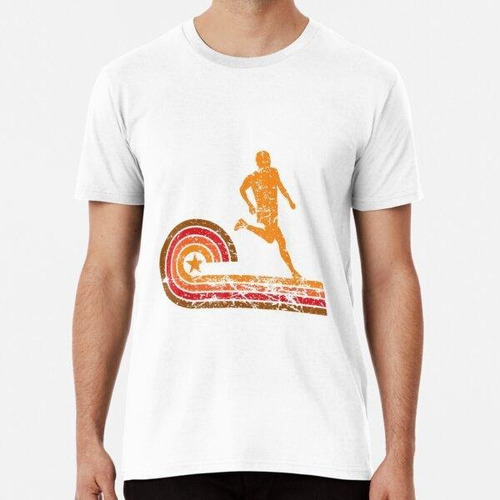 Remera Corredor De Estilo Retro Vintage Running Algodon Prem